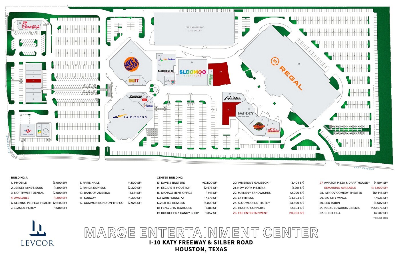 76007680 Katy Fwy, Houston 77055 Marq'e Entertainment Center